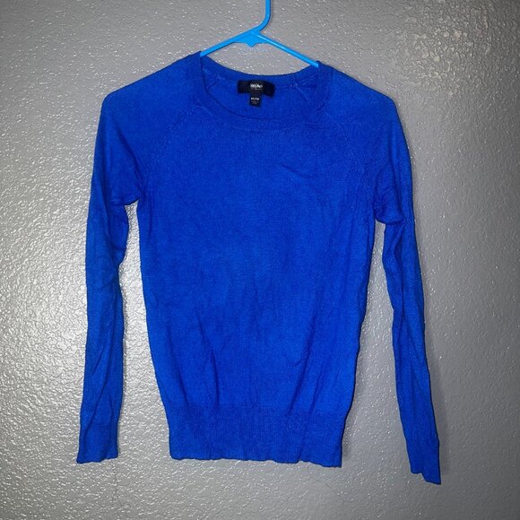 Mossimo Women’s Royal Blue Crewneck Sweater Size XS – P2P 14 L22 - Picture 1 of 3